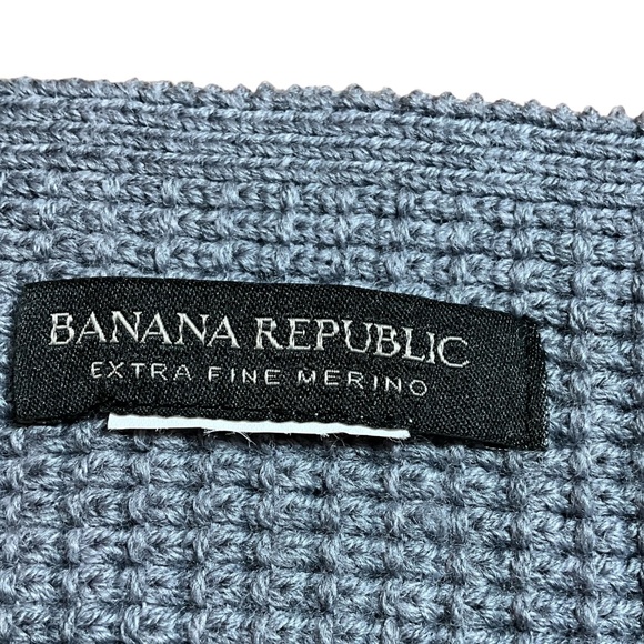 BANANA REPUBLIC 100% Extra Fine Merino Wool Washable Stretchy Scarf 70” Length - Picture 3 of 6